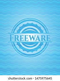Freeware water concept badge. Vector Illustration. Detailed.