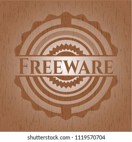 Freeware wood emblem. Retro