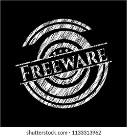 Freeware written on a blackboard