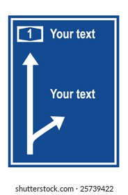 Freeway road sign