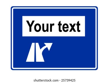 Freeway road sign