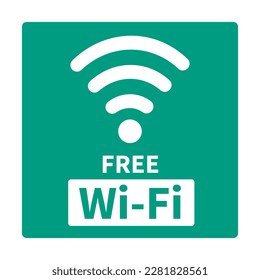 FreeWifi logo and Wi-Fi icon. Vector.