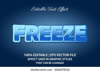 Freeze 3d Editable Text Effect