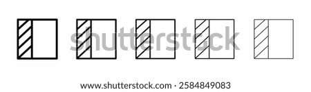 Freeze column icon Vector logo sign