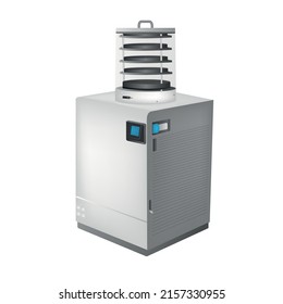 Freeze Dryer on white background illustrative vector