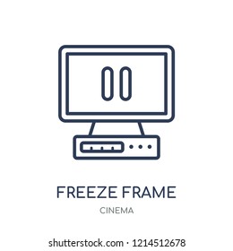 freeze frame icon. freeze frame linear symbol design from Cinema collection. Simple outline element vector illustration on white background.