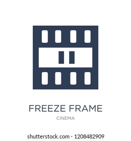 freeze frame icon. Trendy flat vector freeze frame icon on white background from Cinema collection, vector illustration can be use for web and mobile, eps10
