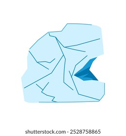 freeze ice crack cartoon. arctic antarctic, climate snow, sheet floe freeze ice crack sign. isolated symbol vector illustration