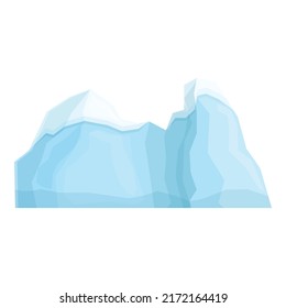 Freeze iceberg icon cartoon vector. Ice berg. North pole