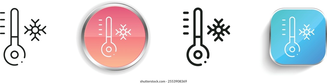 freeze icon. Thin Linear, Regular and Button Style Design Isolated On White Background