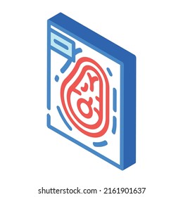 freeze meat isometric icon vector. freeze meat sign. isolated symbol illustration