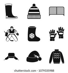 Freeze over icons set. Simple set of 9 freeze over vector icons for web isolated on white background