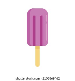 Freeze popsicle icon. Flat illustration of freeze popsicle vector icon isolated on white background