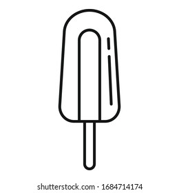 Freeze popsicle icon. Outline freeze popsicle vector icon for web design isolated on white background