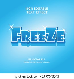 Freeze Text Effect 100% Editable