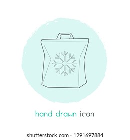 Freezer bag icon line element. Vector illustration of freezer bag icon line isolated on clean background for your web mobile app logo design.