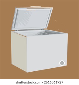 Freezer Box Graphic – Modern Kitchen Appliance Vector