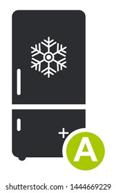 Freezer cold flat icon vector. Modern smart sign, solid pictogram isolated on white background