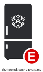 Freezer cold flat icon vector. Modern smart sign, solid pictogram isolated on white background