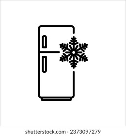Icono de frío congelador. Icono del refrigerador. ilustración vectorial aislada en fondo blanco
