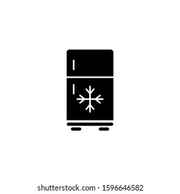 Freezer cold icon template in black flat design on white background, Freezer cold symbol vector sign isolated on white background illustration for graphic and web design