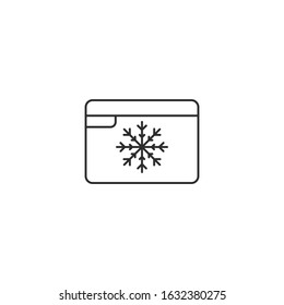 Freezer cold Icon template color editable. Freezer cold symbol vector sign isolated for graphic and web design.