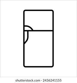 Freezer cold line icon, outline vector sign, linear style pictogram isolated on white. Refrigerator symbol, logo illustration. Editable stroke