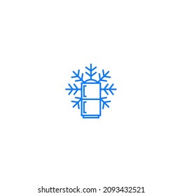 Vector de logotipos sencillos y modernos congeladores e imágenes de material