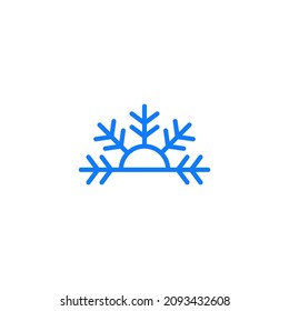 Vector de logotipos sencillos y modernos congeladores e imágenes de material