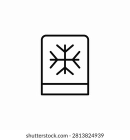 freezer cold snowflake icon sign vector