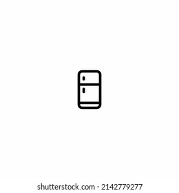 Freezer cool line icon, vector outline sign, linear pictogram style on white. Fridge and snowflake symbol, logo illustration. Editable strokes