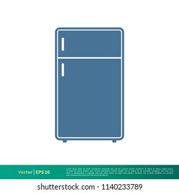 Freezer, Cooler Container Icon Vector Logo Template Illustration Design. Vector EPS 10.