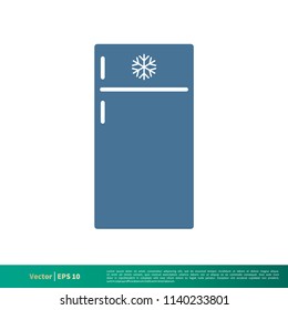 Freezer, Cooler Container Icon Vector Logo Template Illustration Design. Vector EPS 10.