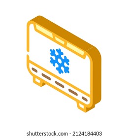 freezer electronics isometric icon vector. freezer electronics sign. isolated symbol illustration