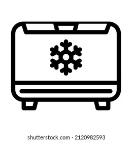 freezer electronics line icon vector. freezer electronics sign. isolated contour symbol black illustration
