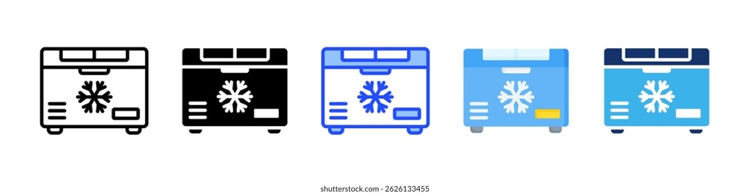 Freezer Icon Collection With Multiple Styles