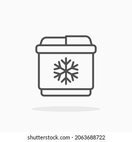 Freezer icon. Editable Stroke and pixel perfect. Outline style. Vector illustration. Enjoy this icon for your project.