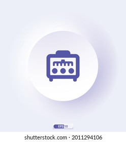freezer icon. Home Appliances Icons.  Contains such Icons as television, blender, computer, vacuum cleaner,  Meat Grinder, Boiler, Multi Cooker, and more. Vector illustration