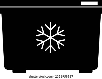 Freezer icon. mini fridge icon sign. flat style.