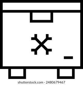 icono del congelador. Diseño de estilo lineal delgado aislado sobre fondo blanco