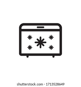 Icono De Congelador En El Vector De Diseño A La Vez Eps 10