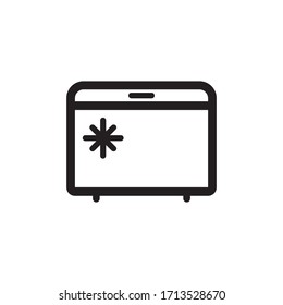Icono De Congelador En El Vector De Diseño A La Vez Eps 10