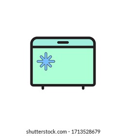 Icono De Congelador En El Vector De Diseño A La Vez Eps 10