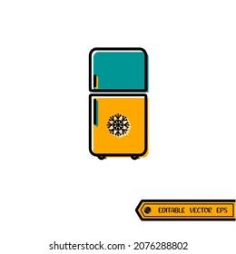 plantilla de logotipo de ilustración de vector de icono congelador para muchos fines. Aislado sobre fondo blanco.
