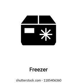 Freezer icon vector isolated on white background, logo concept of Freezer sign on transparent background, filled black symbol