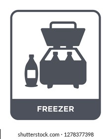 freezer icon vector on white background, freezer trendy filled icons from Camping collection, freezer vector illustration