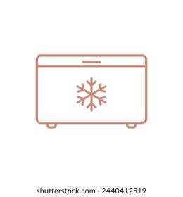 Icono del congelador Plantilla de vectores Diseño de ilustración