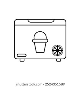 freezer icon with white background vector stock illustration