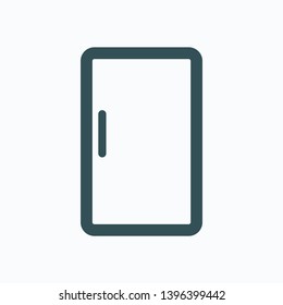 Freezer isolated icon, kitchen fridge outline vector icon