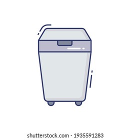 Freezer Line Icon Isolated On White Background